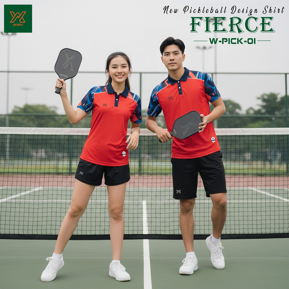 Áo Pickleball Warra W-PICK-01 Nam Nữ – 6 Màu Năng Động