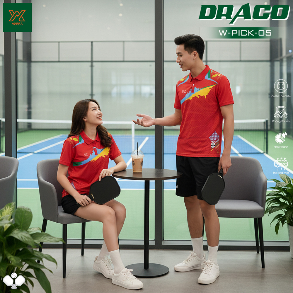 Áo Pickleball Warra W-PICK-05 Nam Nữ – 6 Màu Thể Thao