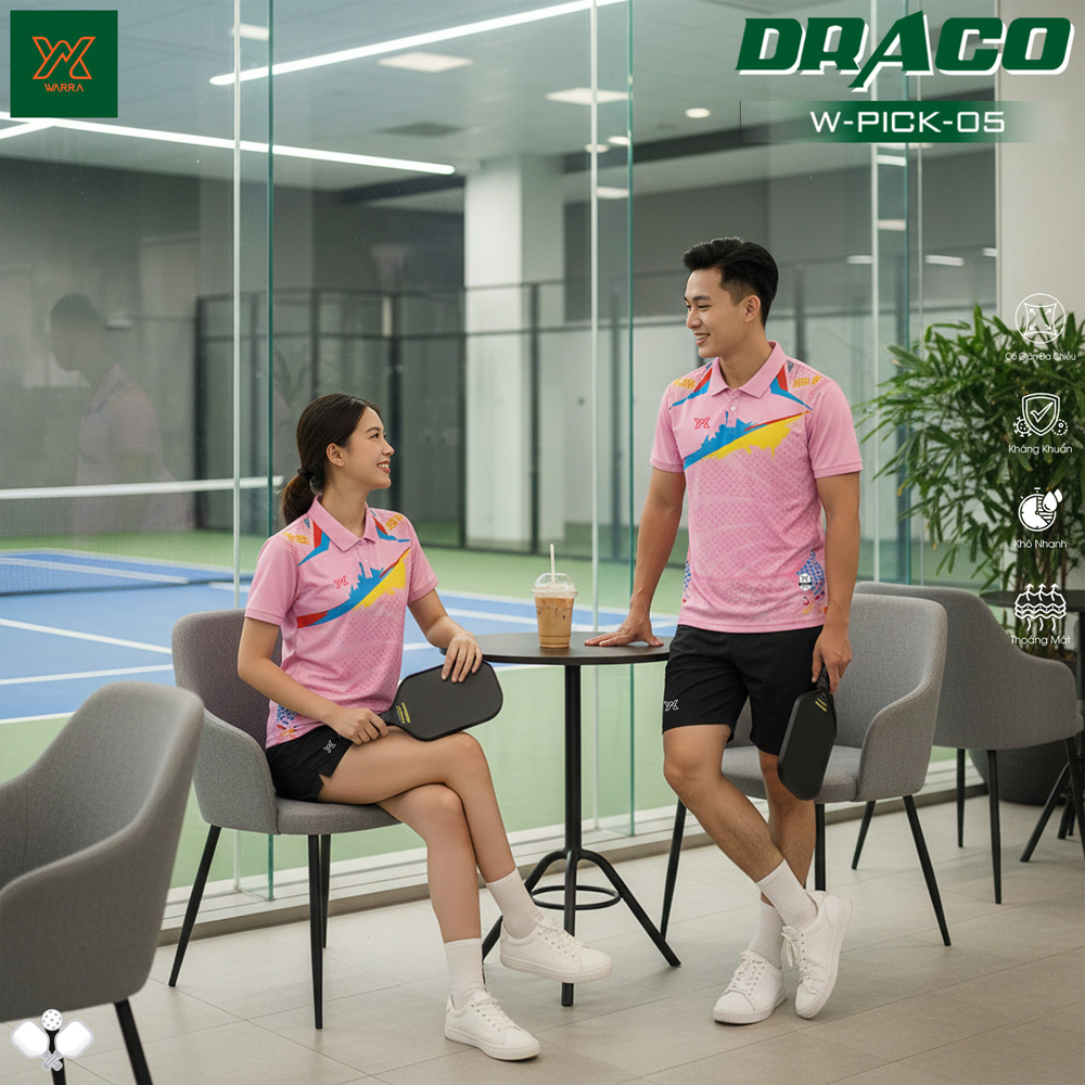 Áo Pickleball Warra W-PICK-05 Nam Nữ – 6 Màu Thể Thao