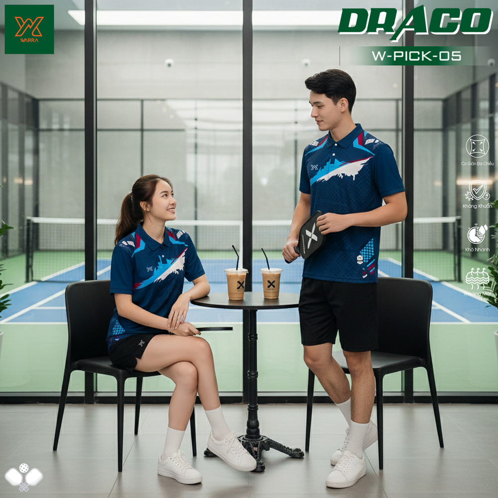 Áo Pickleball Warra W-PICK-05 Nam Nữ – 6 Màu Thể Thao