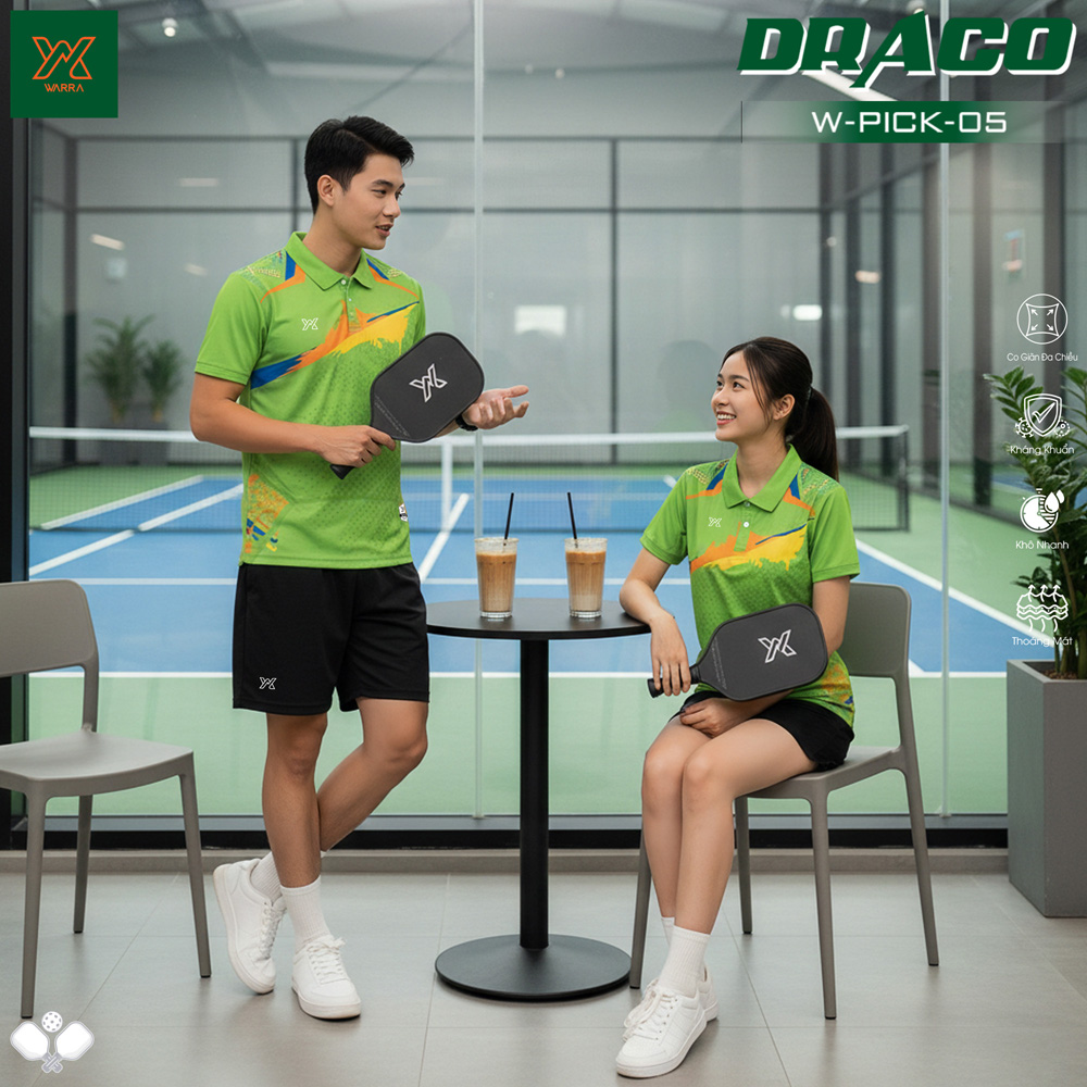 Áo Pickleball Warra W-PICK-05 Nam Nữ – 6 Màu Thể Thao