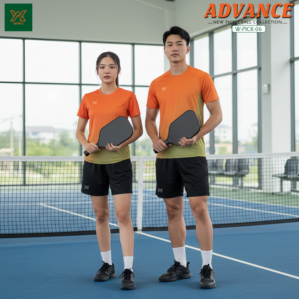 Áo Pickleball Warra W-PICK-06 Nam Nữ – 6 Màu Tươi Sáng