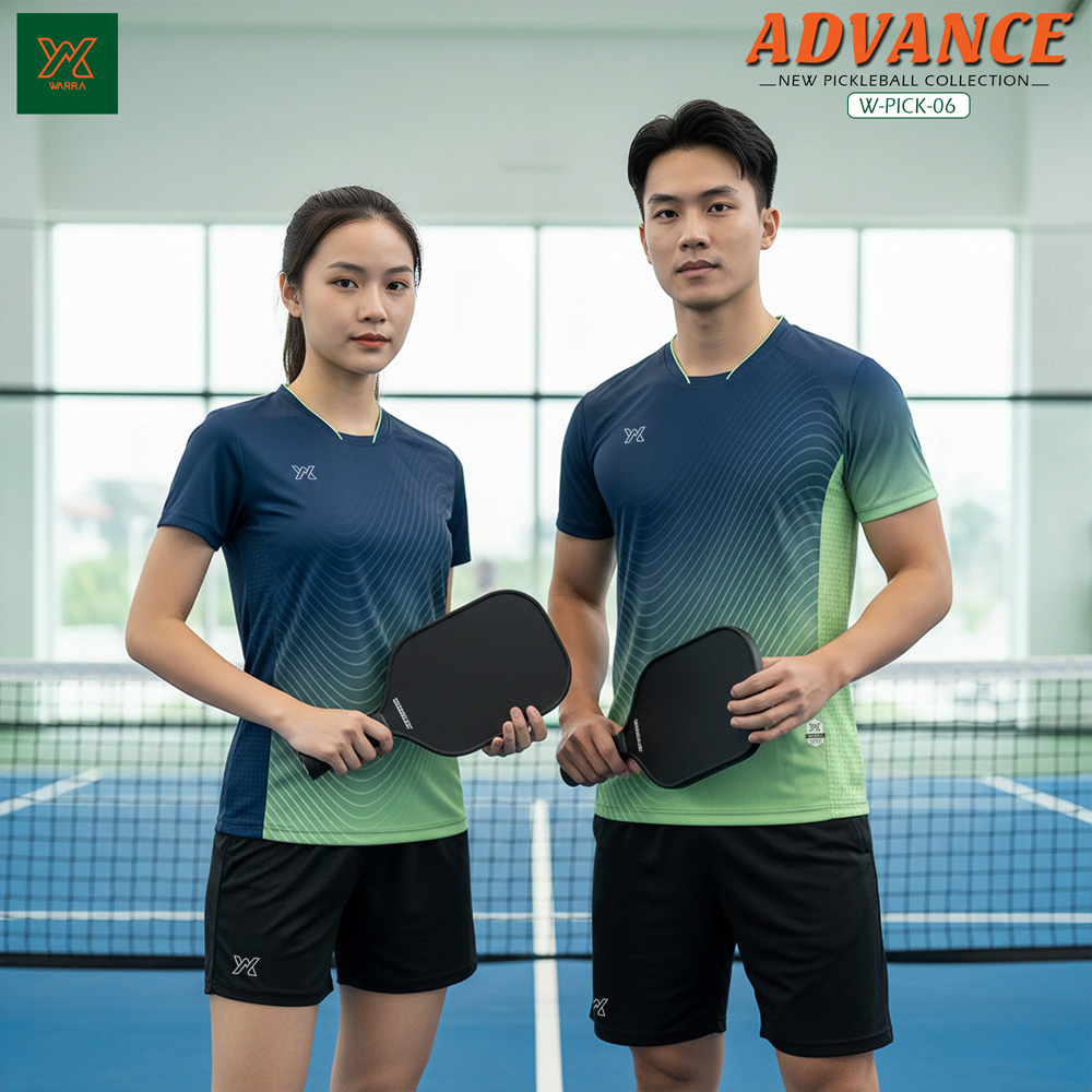 Áo Pickleball Warra W-PICK-06 Nam Nữ – 6 Màu Tươi Sáng