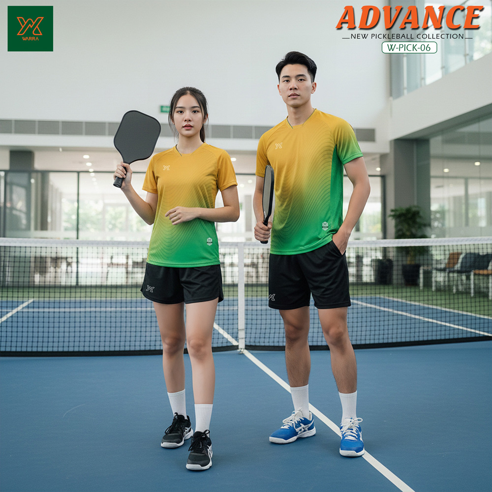 Áo Pickleball Warra W-PICK-06 Nam Nữ – 6 Màu Tươi Sáng