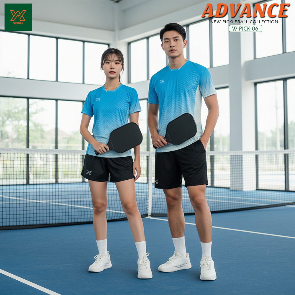 Áo Pickleball Warra W-PICK-06 Nam Nữ – 6 Màu Tươi Sáng
