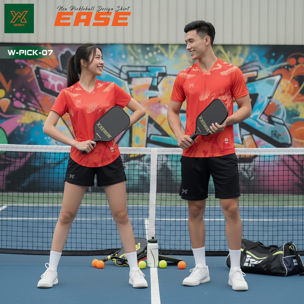 Áo Pickleball Warra W-PICK-07 Nam Nữ – 6 Màu Nổi Bật