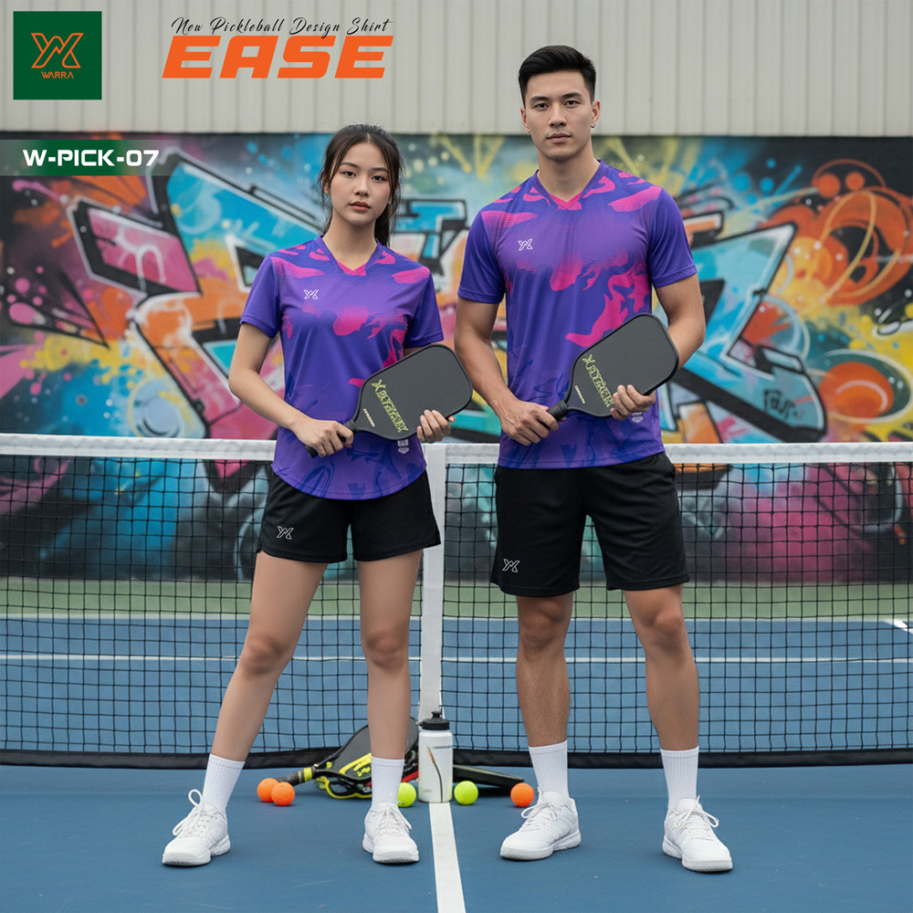 Áo Pickleball Warra W-PICK-07 Nam Nữ – 6 Màu Nổi Bật