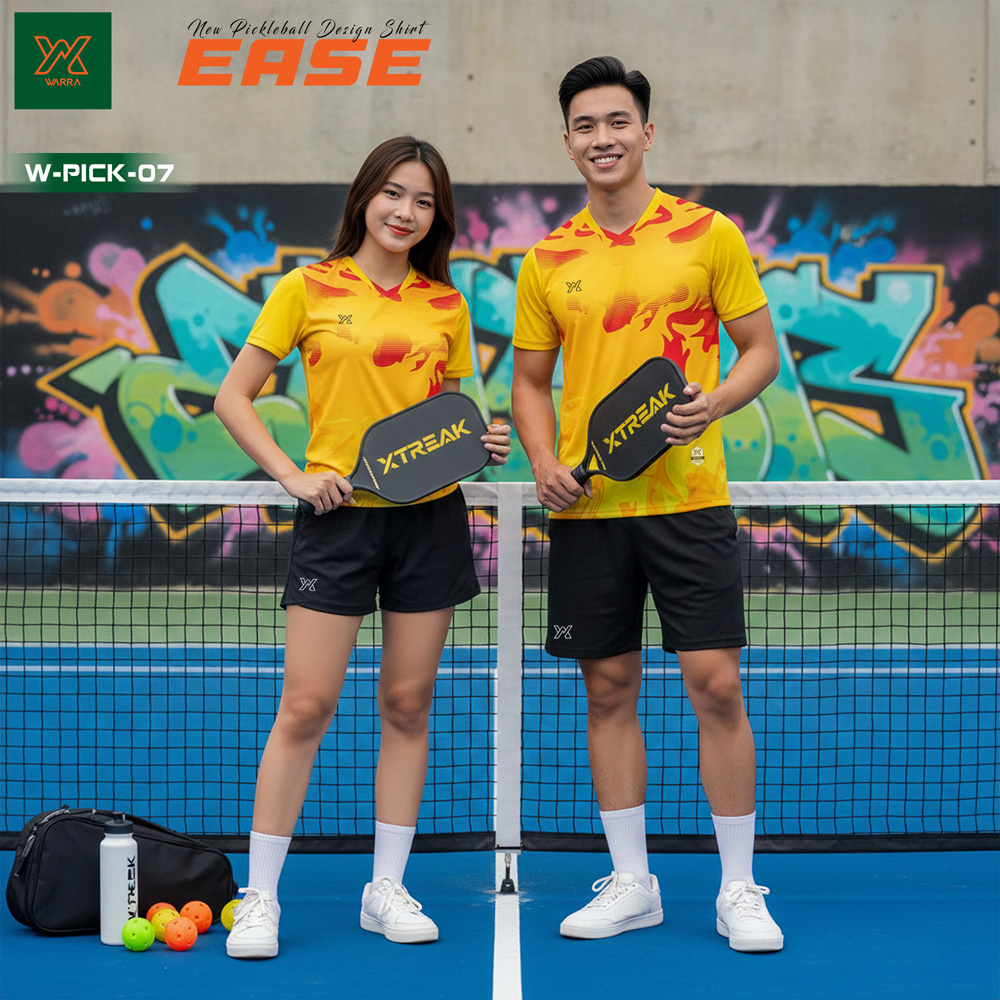 Áo Pickleball Warra W-PICK-07 Nam Nữ – 6 Màu Nổi Bật