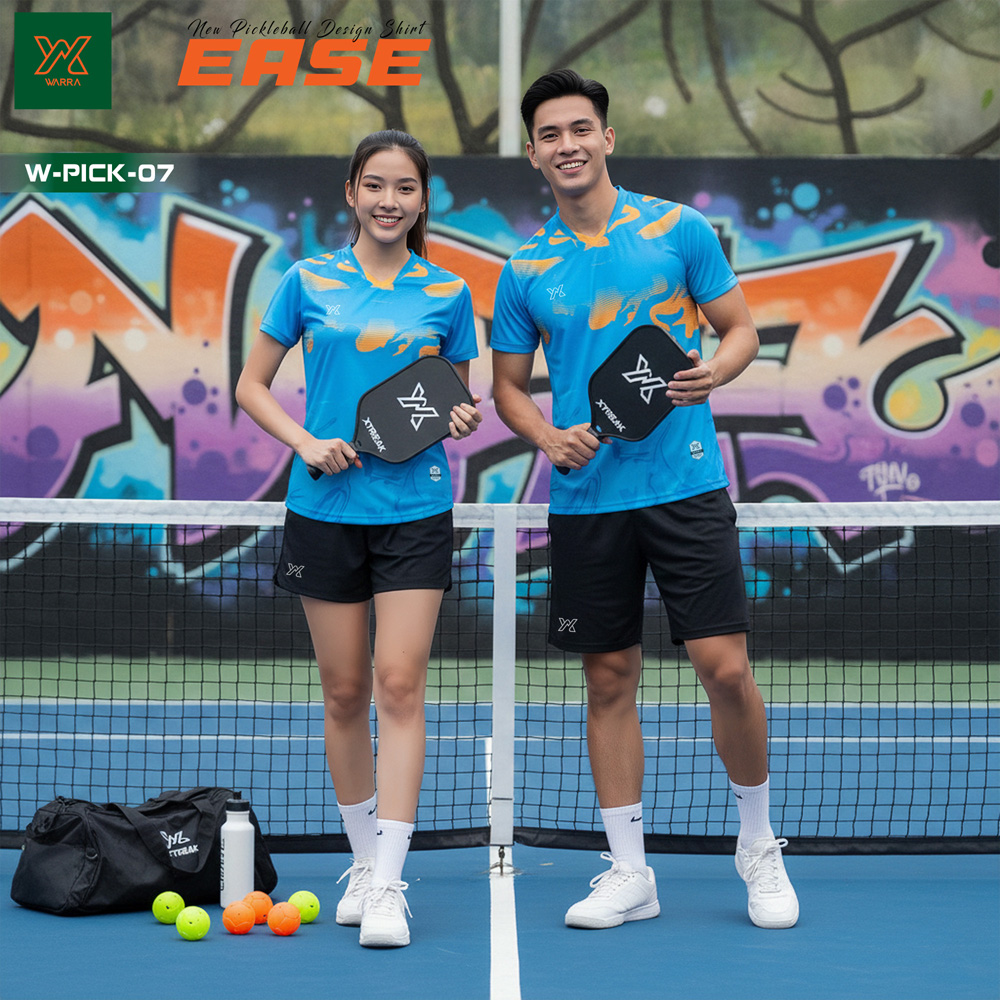 Áo Pickleball Warra W-PICK-07 Nam Nữ – 6 Màu Nổi Bật