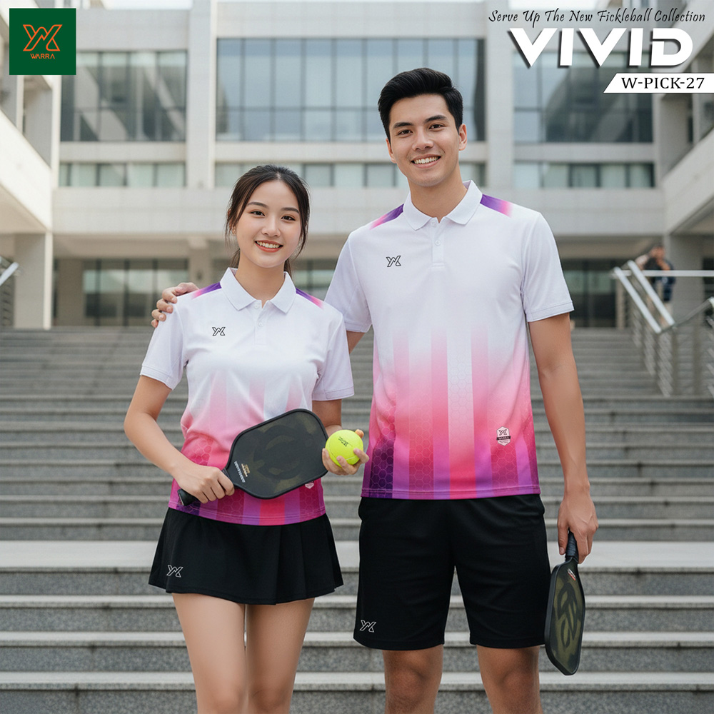 Áo Pickleball Warra W-PICK-27 Nam Nữ – 4 Màu Thanh Lịch