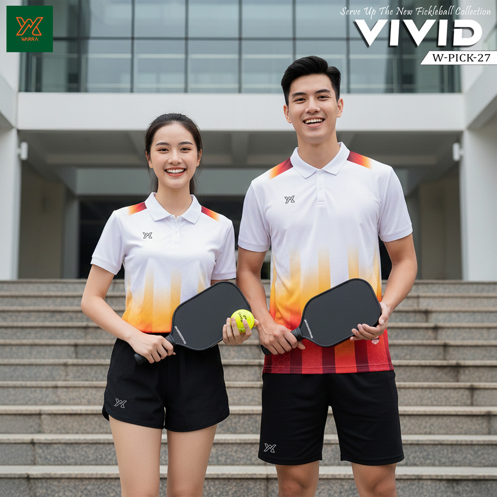 Áo Pickleball Warra W-PICK-27 Nam Nữ – 4 Màu Thanh Lịch